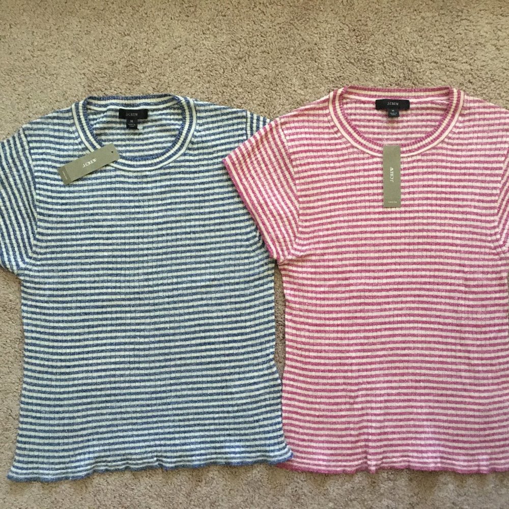 NWT J Crew cap-sleeve sweater tee